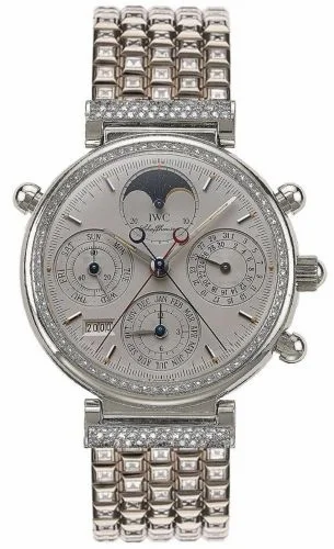 IWC Da Vinci Perpetual Rattrapante Platinum / Diamond / Silver / English / Bracelet IW9257-03 (IW925703)